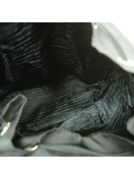 Prada Backpack Nylon Black Silver main image 4